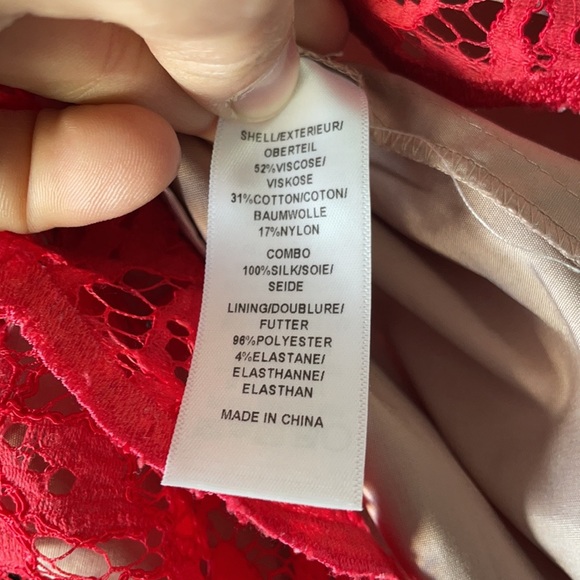 Adrianna Papell Red Lace Dress - Picture 3 of 3